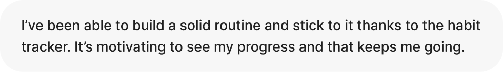 feedback from user